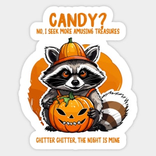 Halloween Racoon Sticker